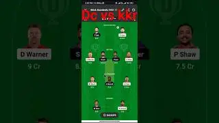 Dc vs kkr small team #shorts #dcvskkr #fantasy #dream11