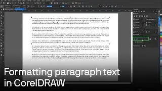 How to add, manage, and format paragraph text in CorelDRAW | Tutorial