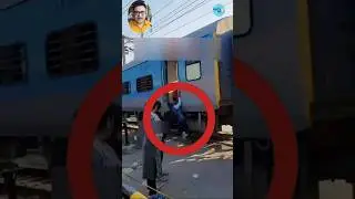 🚆 Tragic Accident: Man Falls from Moving Train! 😱 #TrainAccident #SafetyFirst