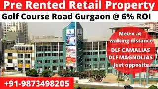 pre rented retail shop property for sale in South Point Mall, Golf course road Gurgaon - Pre-leased