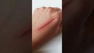 How to create a fake wound 😱 #art #acrylicpainting #wound #fakecut #sfxmakeup #fakeinjury #sfx