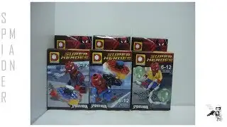 Duo Le Pin Lego Bootleg Spider-Man Homecoming 3 Pack Minifigures set DLP9054 review