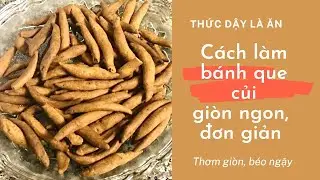 C&aacute;ch l&agrave;m b&aacute;nh que củi gi&ograve;n ăn vặt đơn giản, gi&ograve;n b&eacute;o, thơm ngon | Crispy firewood cake | 바삭한 장작 케이크