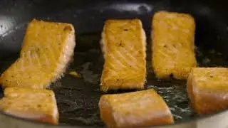 Salmon with Bacon Tomato Cream Sauce - Scratch Kitchen with Chef Larry