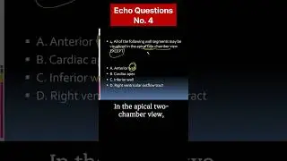 (4) Important Questions in Echocardiography. #echo