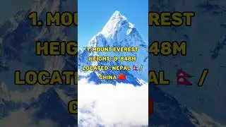 Top 10 highest mountains in the world 🌍 #shorts #shortsvideo #viral  #mountains