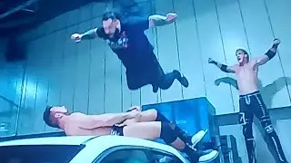 Thru a car Bron breakker calls out cm punk rey mysterio la knight mugged by Bronson reed, Logan paul