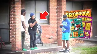 Fake Lottery Ticket Prank In The Hood!