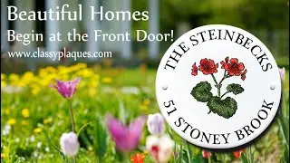 Decorative Floral Home Address Plaques and House Number Signs