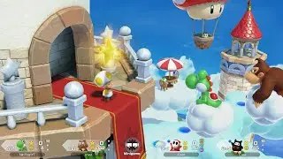 Super Mario Party Jamboree - Yoshi vs Ninji vs Shy Guy vs Goomba - Mario's Rainbow Castle