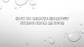 How to Remove Shortcut Symbol From Icon - Master Minds