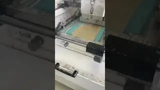 Screen printing of Silver material on a paper substrate. #printing #electronics #technology #science