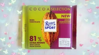 รีวิวริตเตอร์สปอร์ต ritter sport dark chocolate cocoa selection 81% (cocoa from ghana)