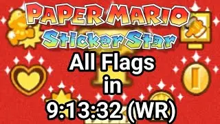 Paper Mario Sticker Star All Flags% WORLD RECORD (9.13.32)