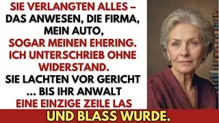 Ich gab ihnen alles, was sie verlangten – ihr Anwalt las eine Zeile und wurde blass