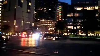 NYPD And US. Secret Service Pass Through Columbus Circle In Rapid Response Fasion