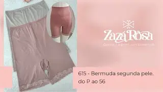 615   Bermuda segunda pele do P ao 56 - Zaza Rosa