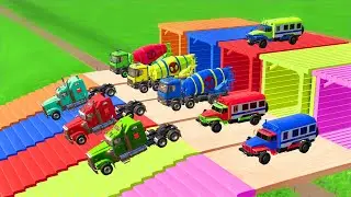 TETRA TRAILERS SUPER TRANSPORT CEMENT MIXERS, GARBAGE TRUCK & EMERGENCY VEHICLES! FS 22
