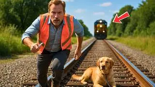 Man Saves Dog Seconds Before Train Hits &mdash; Then the Dog Leads Him to a Heartbreaking Secret!