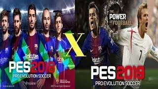 Compara&ccedil;&atilde;o PES18 X PES19 PS4