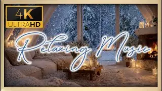 ❄️ Cozy Winter Cabin | Soft Relaxing Music for Peaceful Evenings | Relaxing Music by the Fireplace