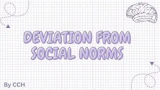 AQA ALEVEL PSYCHOLOGY - Psychopathology: Deviation from social norms
