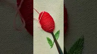 This Spoon Flower Embroidery is Genius #craft #tutorial #shorts