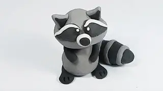 Cómo hacer un mapache de plastilina paso a paso fácil, explicado, porcelana fría