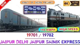 19701 / 19702 - JAIPUR JN. - DELHI CANTT. || SAINIK EXPRESS TRAIN`S || @Beauty_of_Indian_Railways