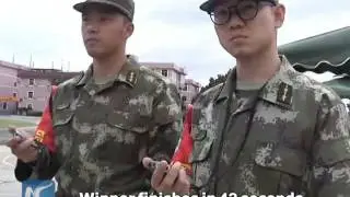 Chinese armed police act out 