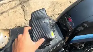 Installing RLZcarbon fibre heat shield in gt650 #gt650twin #carbonfiber #modified #trending #youtube