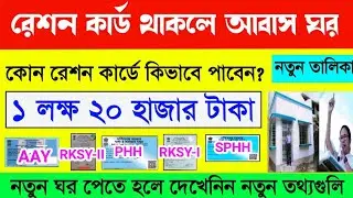 কোন রেশন কার্ডে কিভাবে আবাস প্রকল্পের ঘর পাবেন | Awas House Eligibility by ration card
