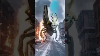 2 Headed Giant Hercules Beetle That Breathes Fire And Ice Attacking Buffalo, New York