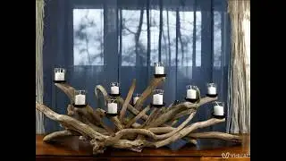 ✨ Make a statement ✨ Large Driftwood Candelabra Centerpiece