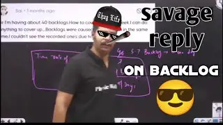 Rakshak sir savage reply on backlogs😎😎||@PW-Foundation
