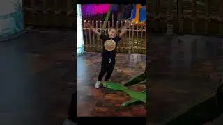 Funny kid in playground