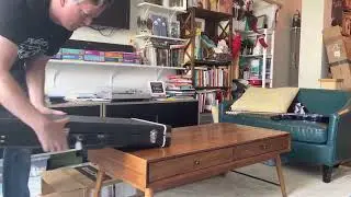Unboxing Ibanez Universe UV77MC 7-string guitar with an ATD swirl