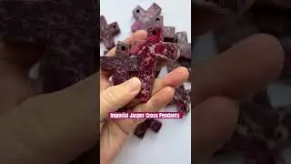 Purple Imperial Jasper Cross Pendants Customized Crosses #crystals #gemstone #jewelry #crosspendant