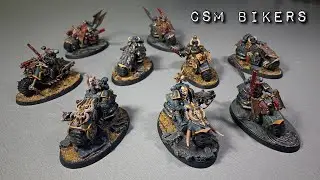Chaos Space Marines Bikers (Cобираем новые закачки для байкеров; Warhammer 40000)