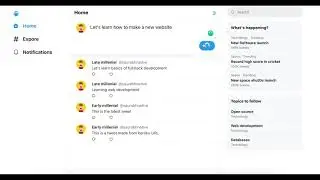 Twitter Clone made using Node.js, Harper DB and React.js #shorts