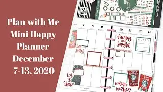 Plan with Me- Mini Happy Planner- December 7-13, 2020