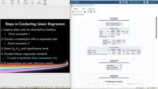 Simple linear regression in SAS