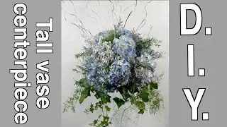 How to make tall wedding vase centerpiece with hydrangeas