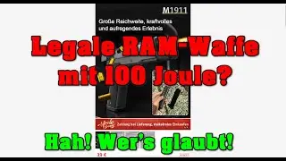 Legale RAM-Waffe mit 100 Joule? Wer's glaubt! Irref&uuml;hrende Werbespots auf Instagram!