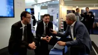 it-sa 2016: Ulrich Parthier mit Peter Rost und Ammar Alkassar, Rohde & Schwarz Cybersecurity GmbH