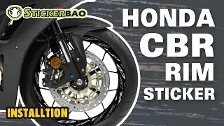 How to install whole rim stickers wheel decal on 17'' rim with Honda CBR 1000RR | StickerBao