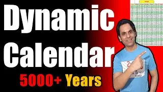 Dynamic Calender / Excel Calendar with Just ONE Formula / How To Make a Dynamic Calendar in Excel