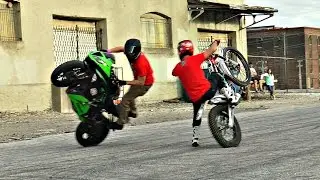 JUNKYARD KENNY & JACK FIELD - ST. LOUIS STUNT SESH - TRIALS VS. SPORTBIKE @ SHADY JACKS SALOON