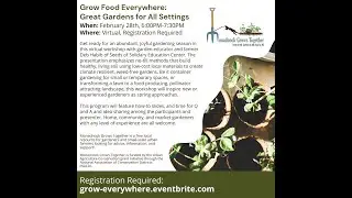 Monadnock Grows Together: Grow Food Everywhere, Great Gardens for All Settings Workshop