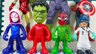 ASMR satisfying wrong heads shot top superheroes among us with orbeez #lollipop